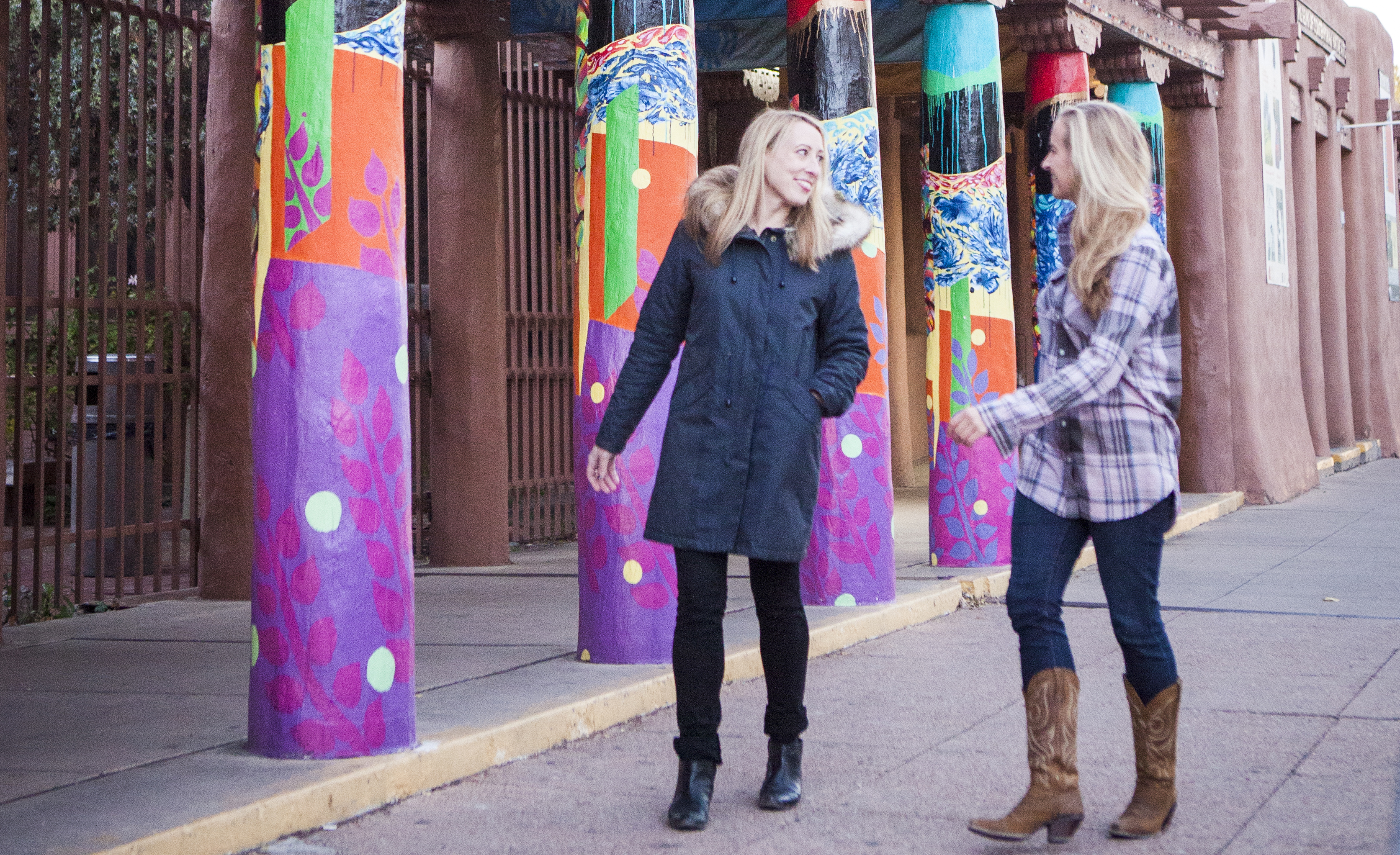 Walking in downtown Santa Fe