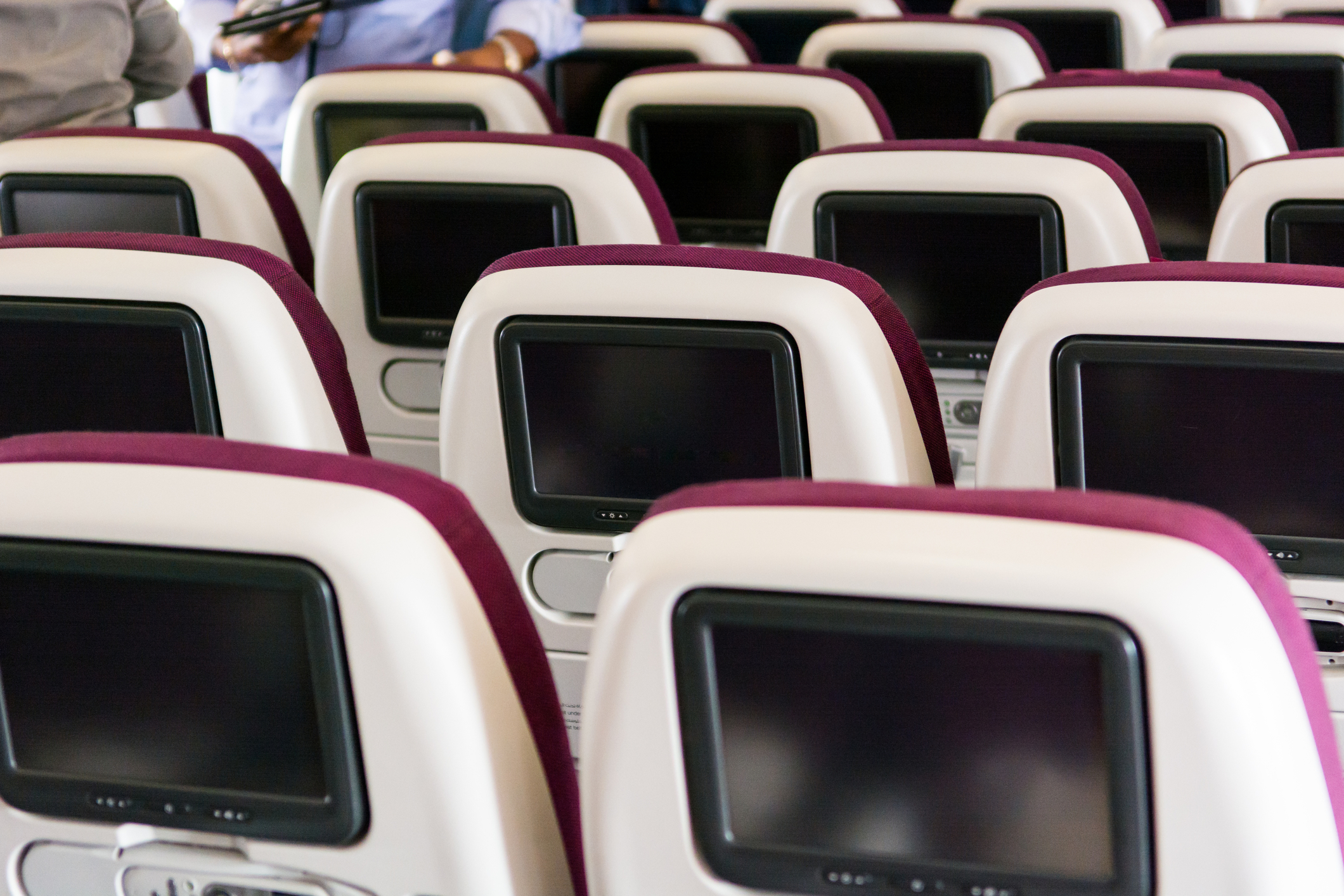 A few from an airplane coach seat with screens