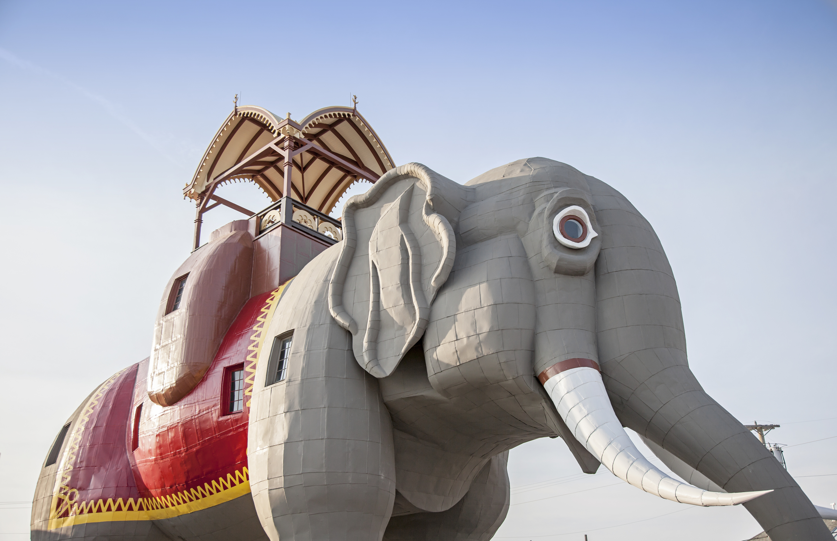 Elephant statue and blue sky