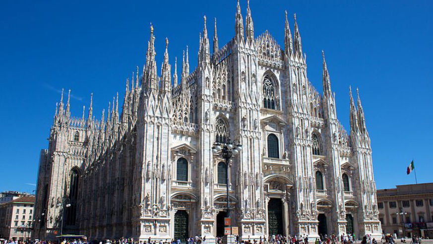 Milan Cathedral from Piazza del Duomo.