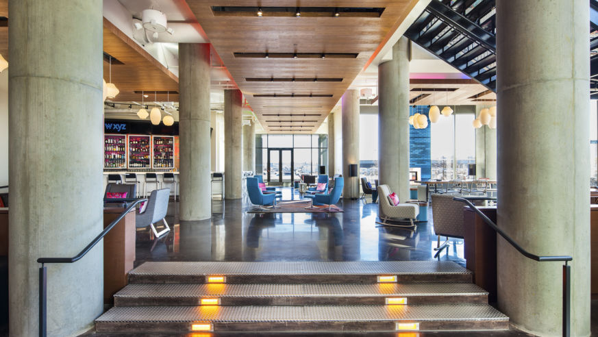Lobby of hotel