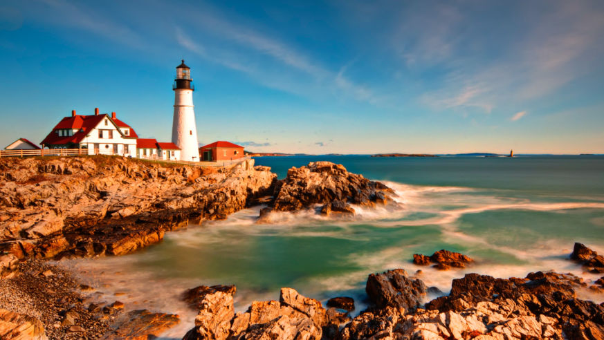 An Iconic Lighthouse In Portland Maine