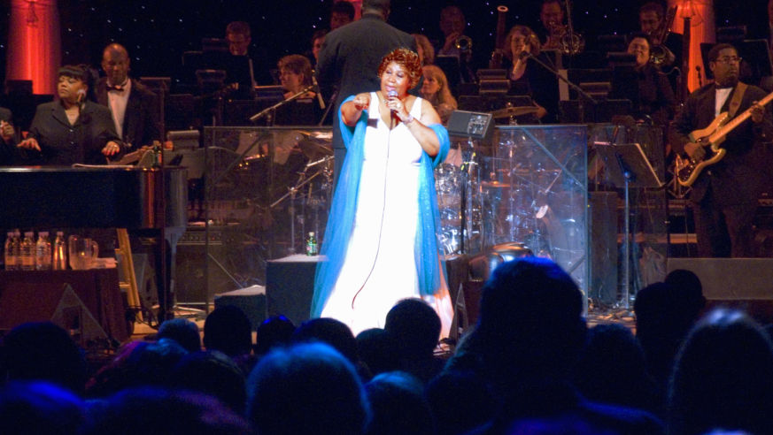 Aretha Franklin performing
