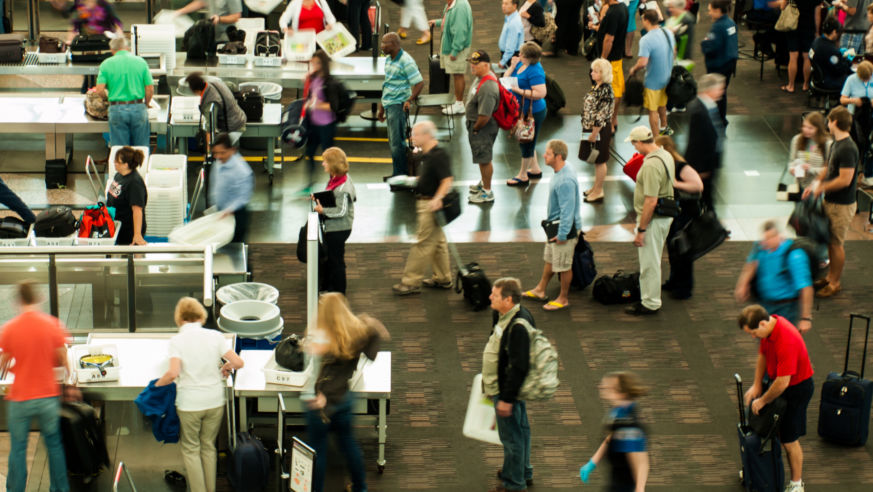 Security lines at airport
