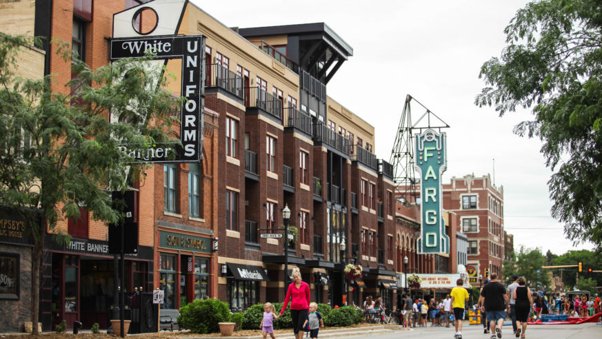 Downtown busy street