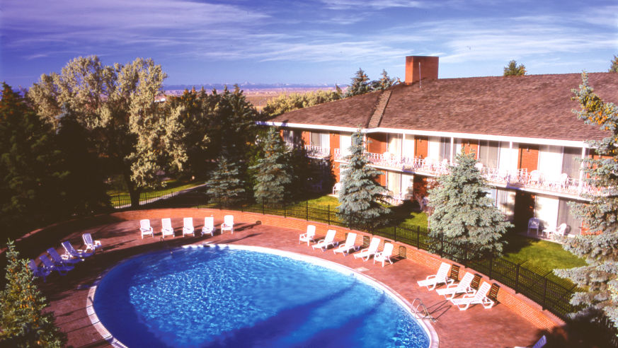Hotel with pool outside