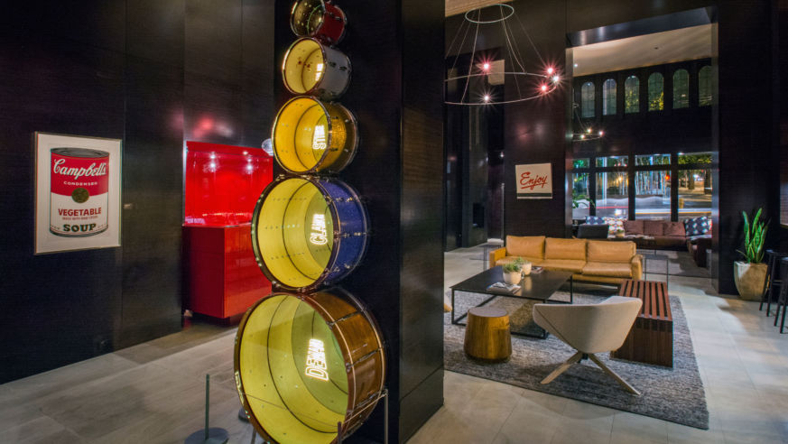 Hotel Lobby drum art