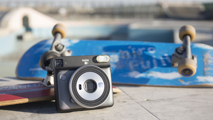 Instant camera by skateboard
