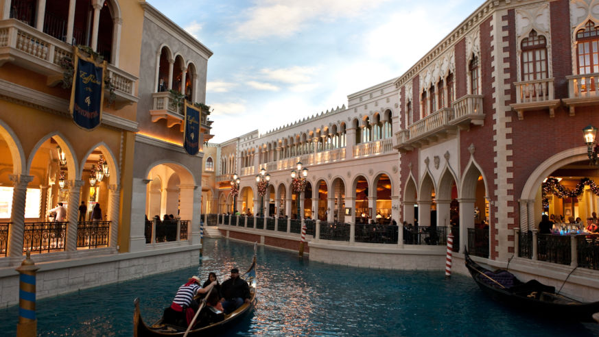Venetian scen in Las Vegas