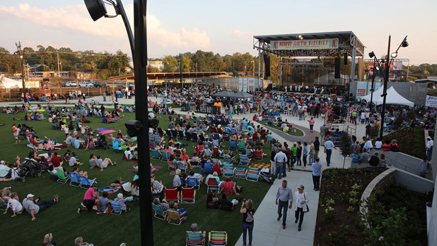 Outdoor stage and concert