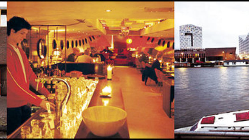 From left: A resident of Sporenburg; the bar at Odessa; De Walvis, an office building whose name means "The Whale"