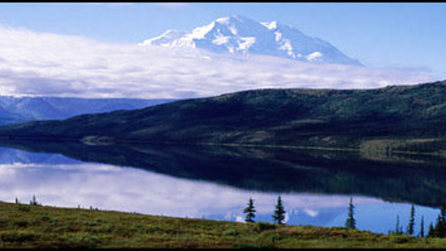 Wonder Lake and Mount McKinley, the continent's tallest mountain