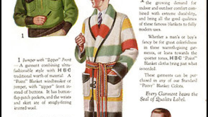 A Hudson's Bay "Point" blanket ad
