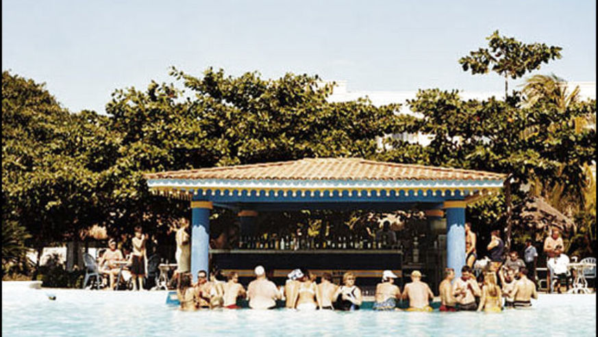 The popular Las Olas swim-up bar