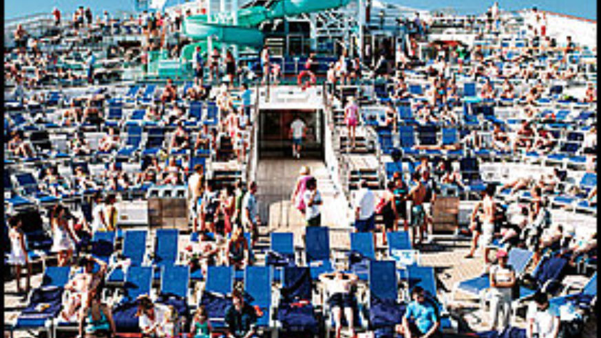 On the sundeck, passengers can play shuffleboard