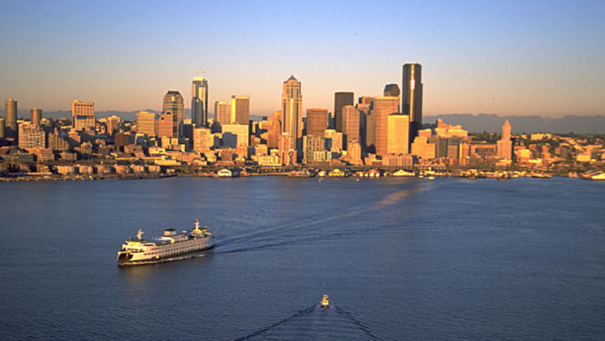 The Seattle to Bainbridge Island ferry