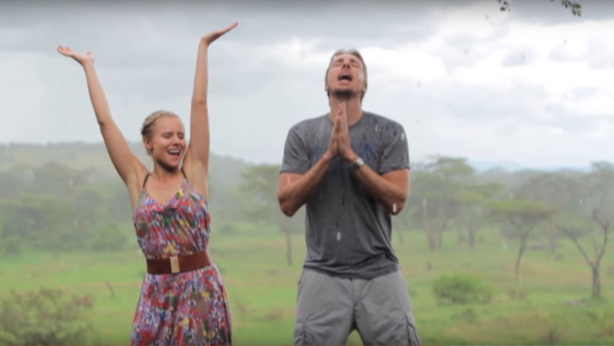 Kristen Bell and Dax Shepard in Africa