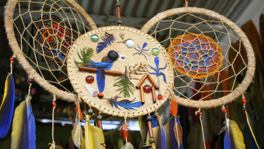 Dreamcatchers for sale at the market