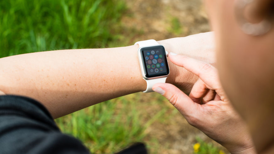 apple watch on wrist