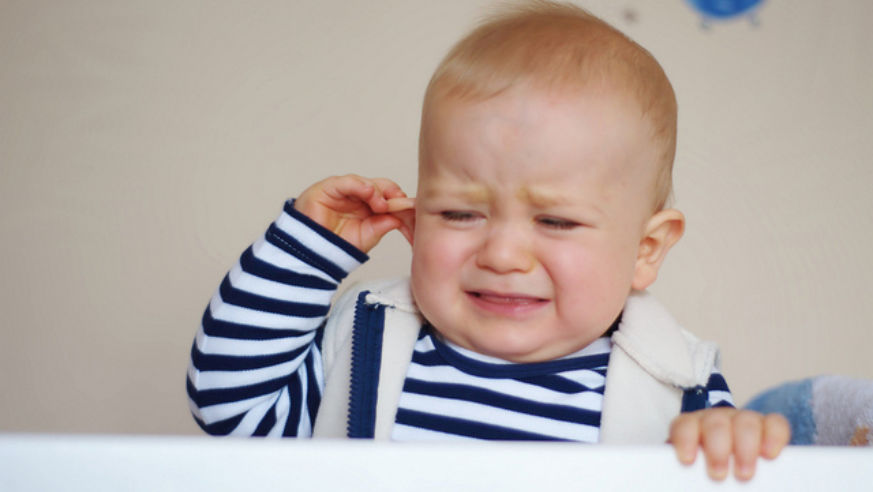 Baby with a sore ear