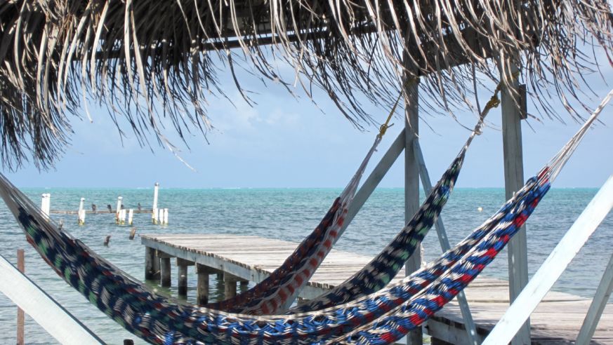 Belize - caye caulker - hammocks on the dock