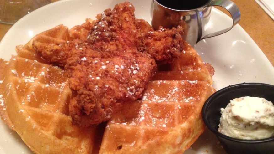 Chicken and waffles at Phillips Avenue Diner in Sioux Falls, South Dakota