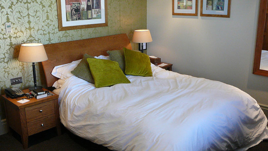 comfy hotel bed