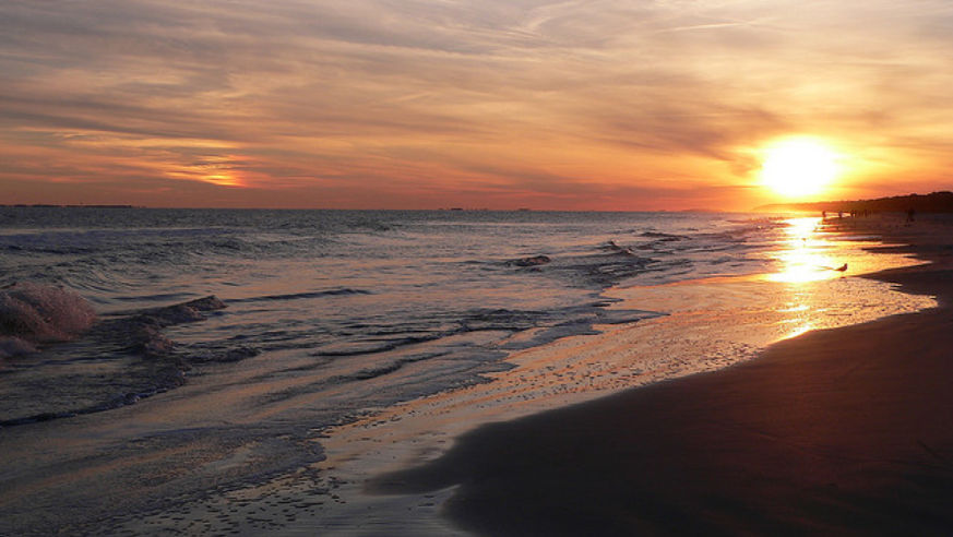 Sunset on the beach in Hilton Head Island, South Carolina