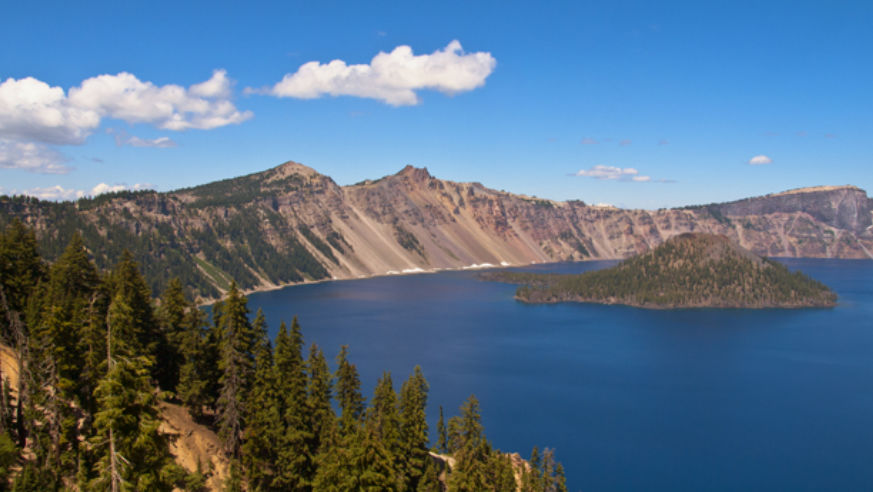 Crater Lake, in the Cascade Range