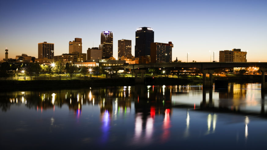 Blue hour, Little Rock, Arkansas