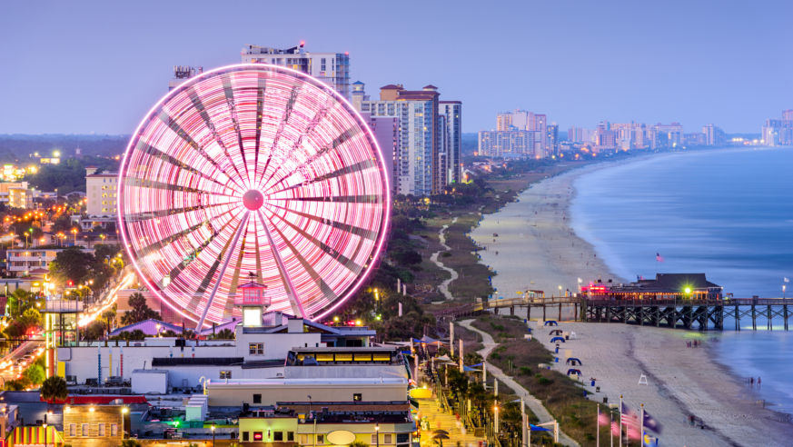 Myrtle Beach, South Carolina, city skyline.