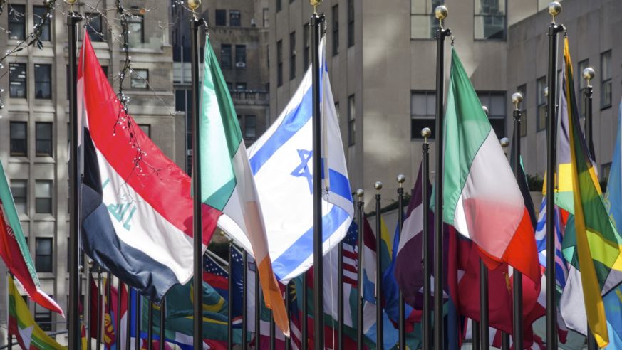 Flags at Rockefeller Cener
