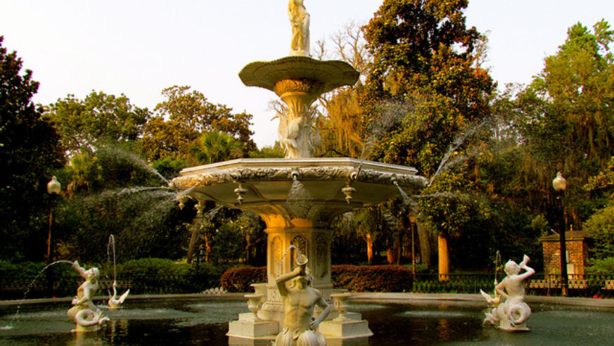 The fountain at Forsyth Park in Savannah, Georgia.