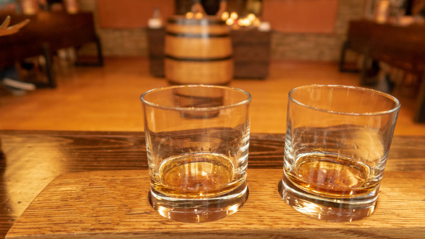 Two glasses of bourbon