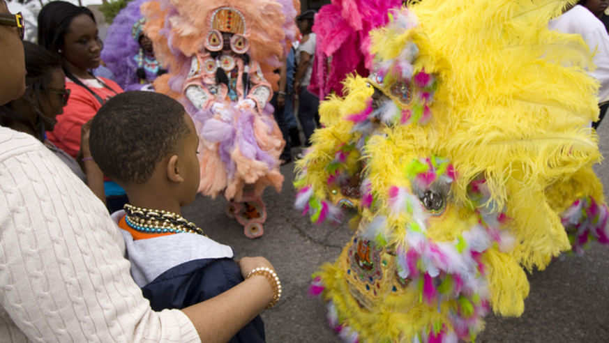 Kids at Mardi Gras in New Orleans