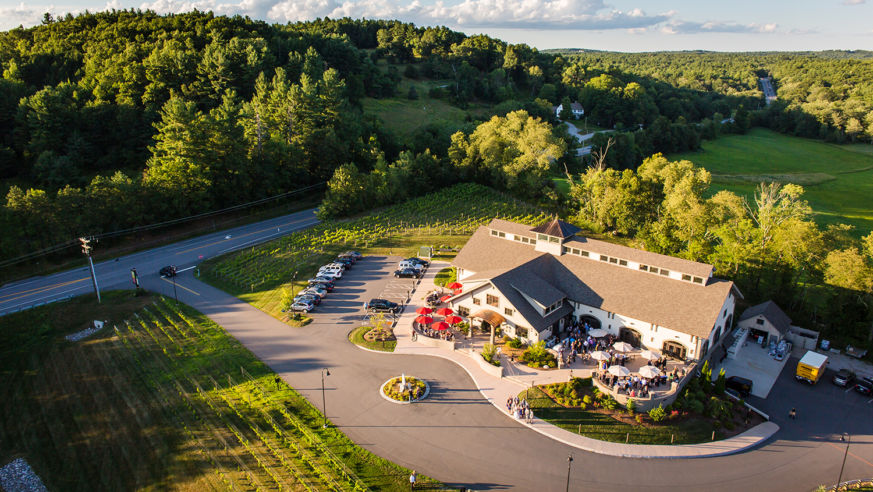 aerial photos of winery