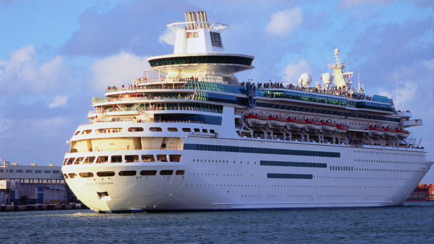 A Cruise ship in the port of Miami - Florida