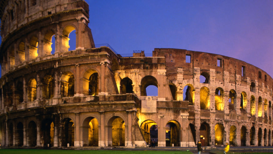 Colosseum at night.