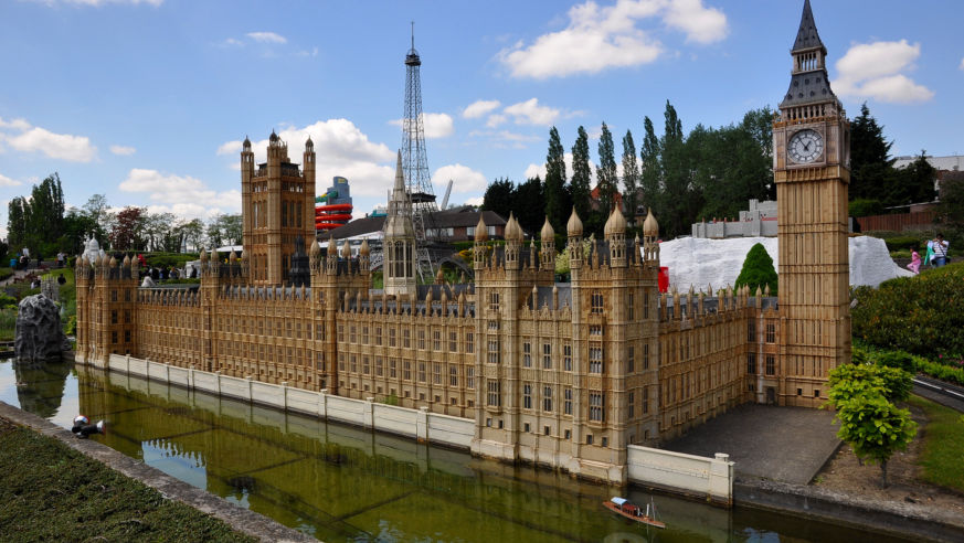 Models of Europe's most famous buildings at Mini Europe, in Brussels