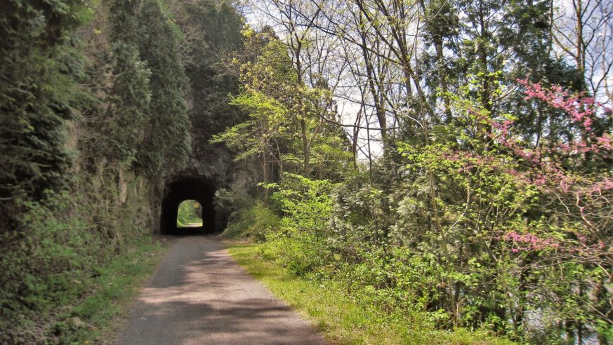 A view of the New River Trail, in Virginia