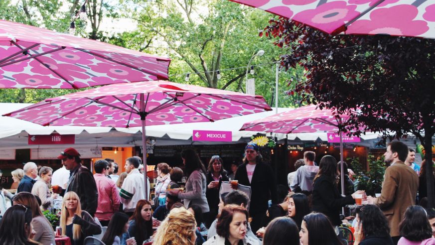 open air food markets in New York City