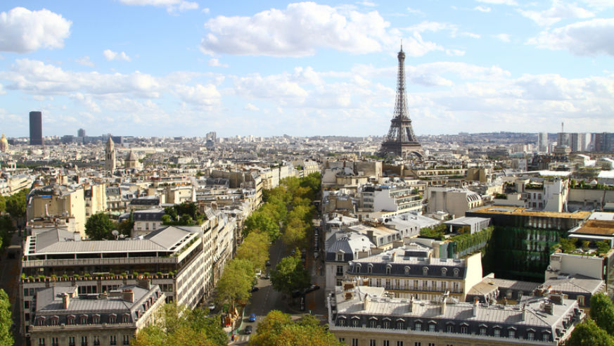 Eiffel Tower aerial view