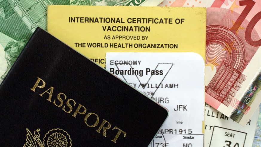 passport vaccine and travel papers