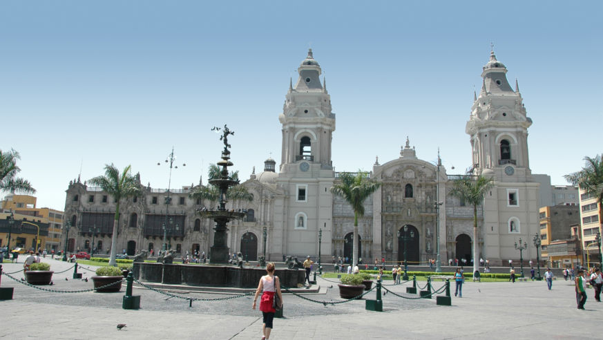 Cathedral in downtown Lima, Peru