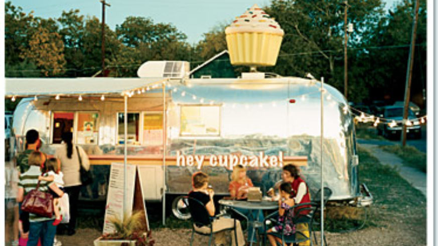Hey Cupcake doles out its treats from the window of a 1960s Airstream trailer