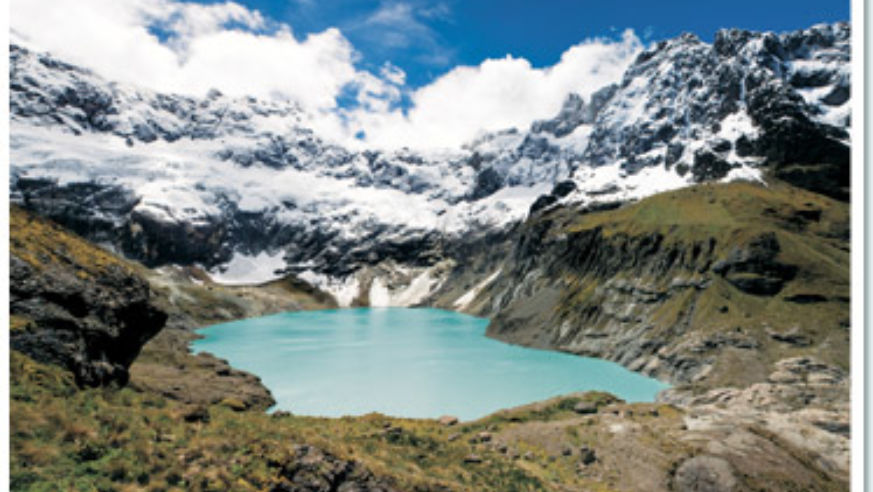 The top of El Altar collapsed after an eruption long ago and the crater became a surreal lake