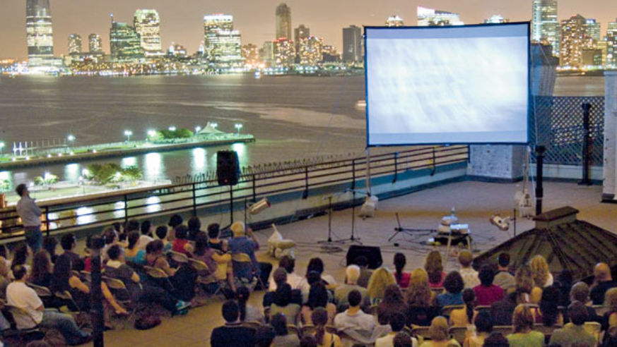 A Rooftop Films screening overlooking the Hudson River