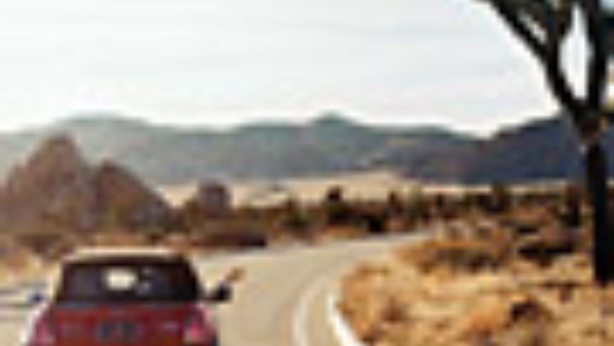Driving through the northwest corner of Joshua Tree National Park in California