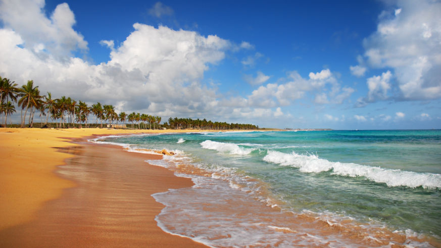 A view of the beach in Punta Cana, Dominican Republic