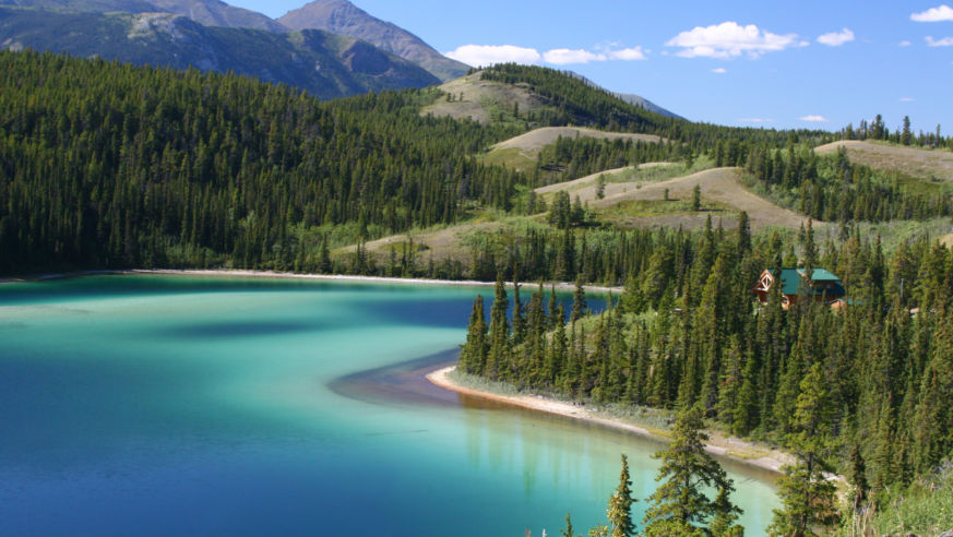 emerald, lake, yukon, territory, alaska, highway